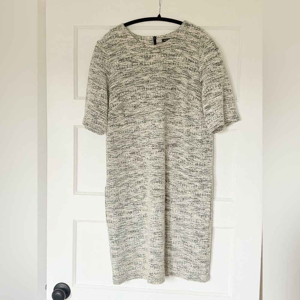 Club Monaco Black and Cream Tweed dress.